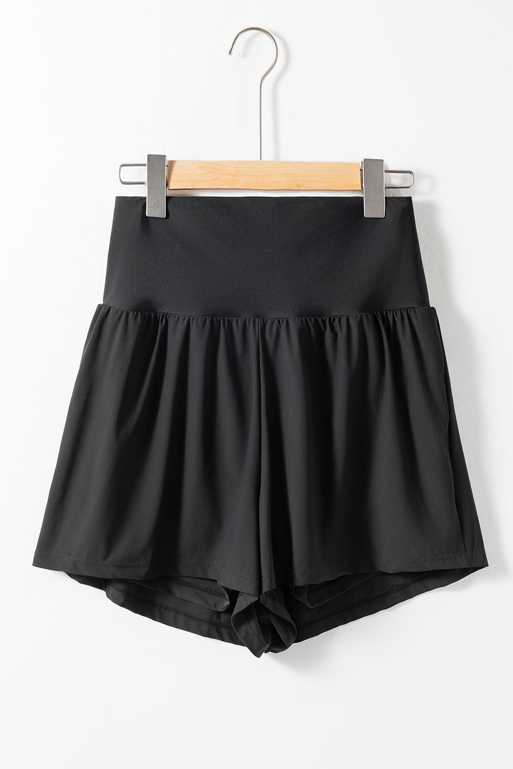 Shorts de bain à taille large avec poches noires
