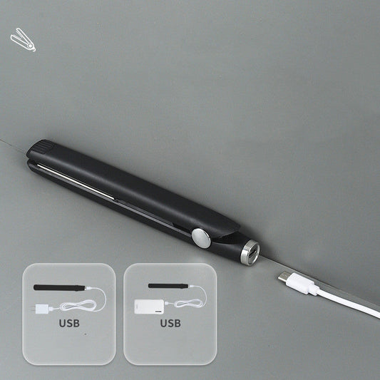 Mini Hair Curling and Straightening Iron with USB Interface