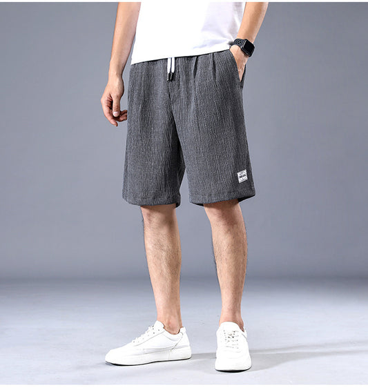 Pantalones cortos de seda helada de verano, pantalones finos deportivos de secado rápido.