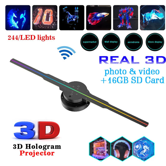 3D holographic projection fan