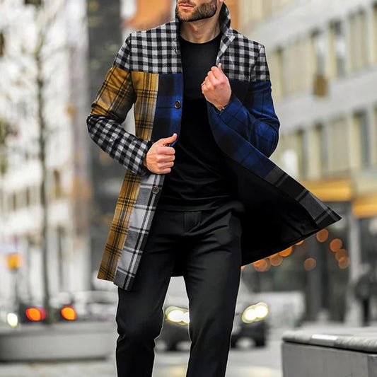 Casual mid-length wool coat