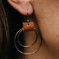 Boucles d'oreilles vintage dorées à crochet